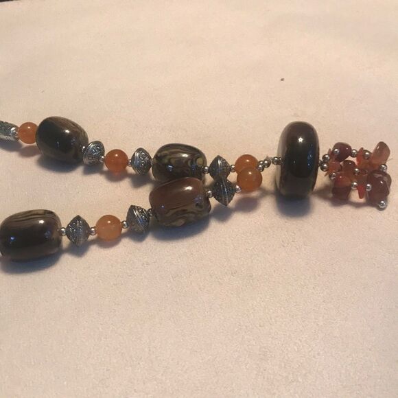 Marbleized  Big Bead Necklace!! - Picture 6 of 7